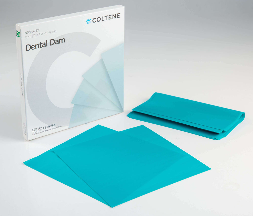 Coltene Hygenic Dental Dam Non Latex 5" x 5" and 6" x 6" Child and Adult