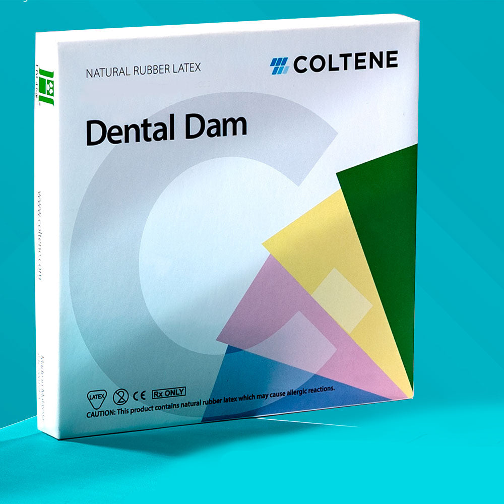 Coltene Hygenic Dental Dam LATEX 5" X 5" OR 6" X 6" Thin, Medium, Heavy, Xtra Heavy