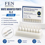 White Mounted Stones 12 pk FG - CN1, RD1, FL2, FL3A, CY1