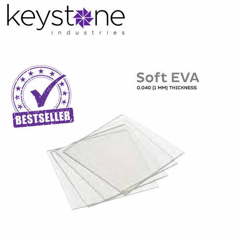 Keystone Soft EVA Bleaching Tray Material 25 Sheets 0.040"  (5" x 5")  #9596980