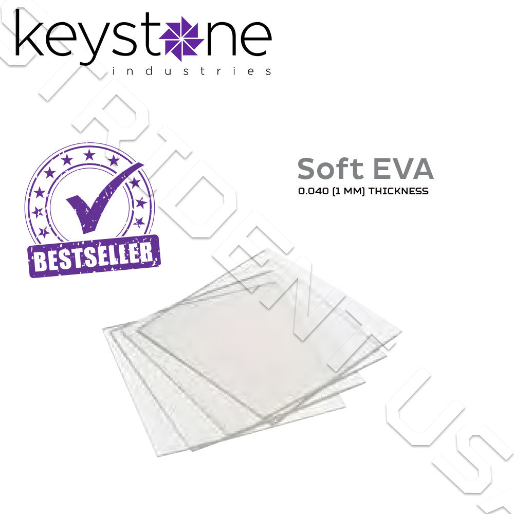 Keystone Soft EVA Bleaching Tray Material 25 Sheets 0.060"  (5" x 5")  #9597090