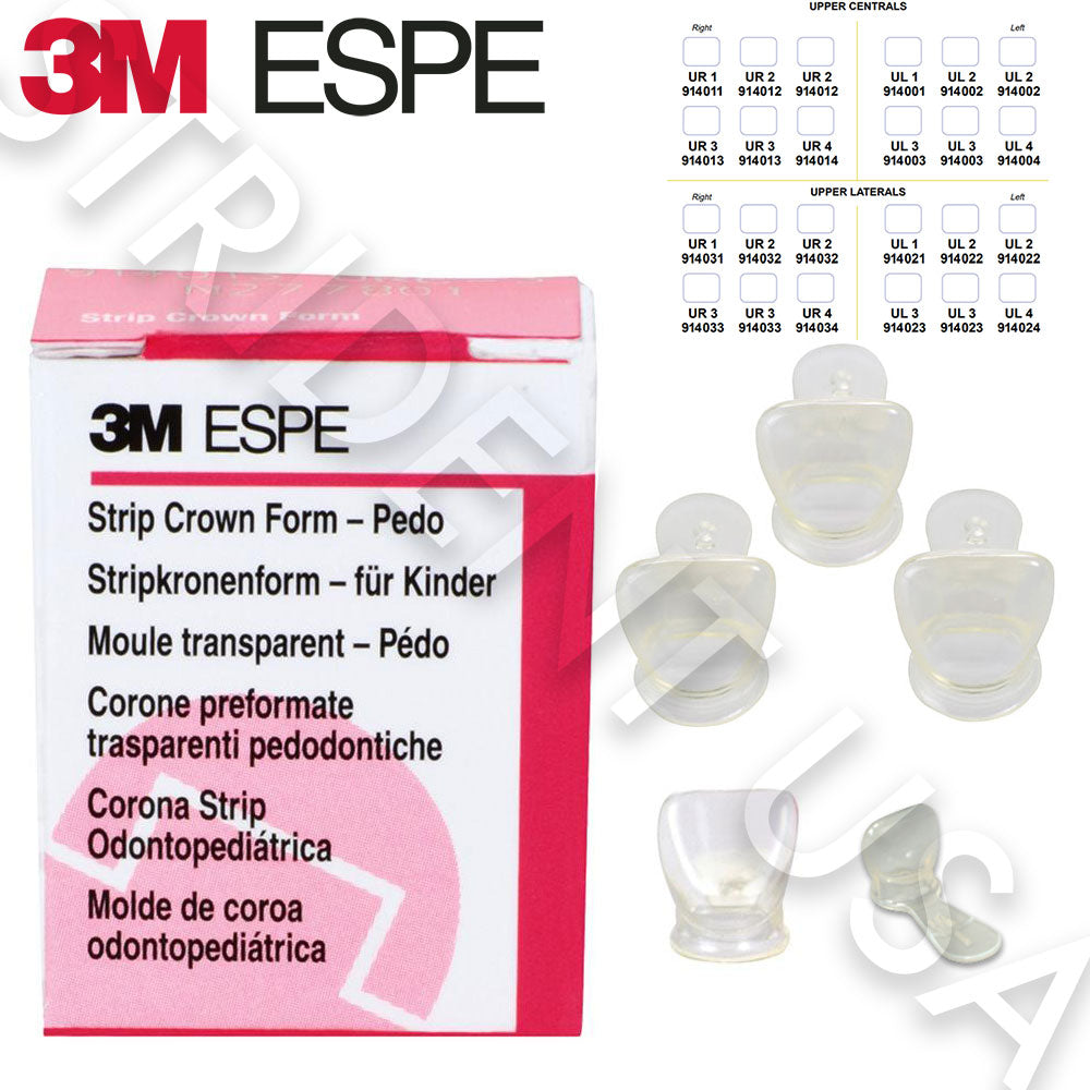 3M Pediatric Strip Crown Forms Pedodontic 5 per Box