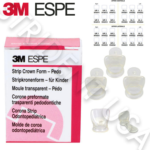 3M Pediatric Strip Crown Forms Pedodontic 5 per Box