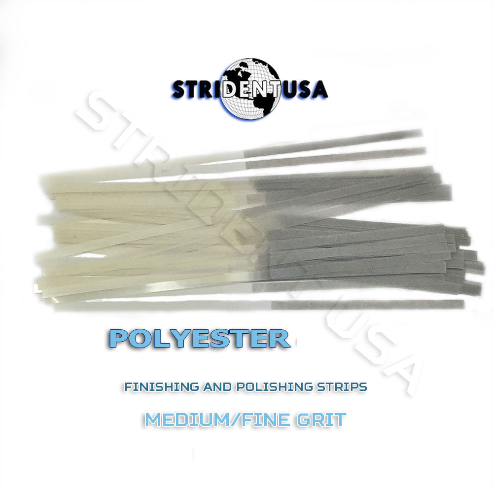 Polishing Strips Polyester Fine/Medium Grit - 2.5 mm, 3.18 mm and 4 mm