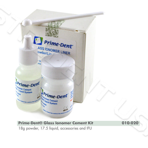 Permanent Dental Glass Ionomer Luting Cement Kit 18 G Kit 010-020