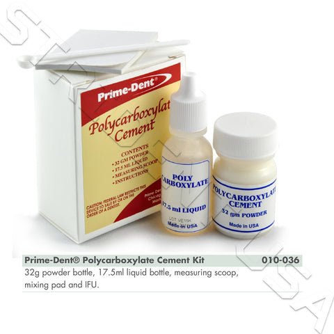 Prime Dent Polycarboxylate Luting Self Cure Cement Kit 010-036