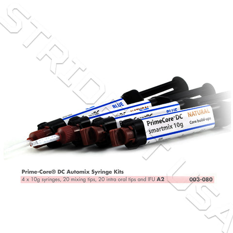 Prime Dent Auto Mix Dual Cure Core Build Up Material 4 x 10 gram syringe 003-080